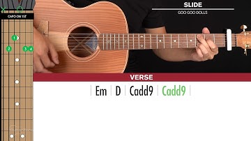 Slide Guitar Cover Goo Goo Dolls 🎸|Tabs + Chords|