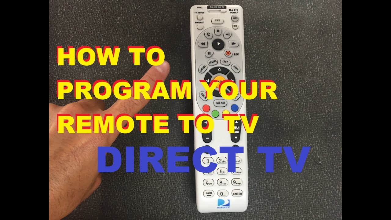 how to program a directv remote to an emerson tv