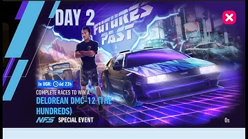 NFS No Limits | DeLorean DMC-12 Futures Past | Special Event | 0 Gold Spent | Day 2 Intrigue
