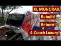 Gleaming, Sleek & Shiny: The Reborn 4-Coach MONORAIL! (Kuala Lumpur, Malaysia)