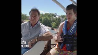 Nick Saban tells Eli Manning about his Alabama tubing tradition on Eli's Places 🌊 | #Shorts