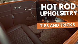 1932 Ford Roadster seat build and upholstery tip for the DIY guys.