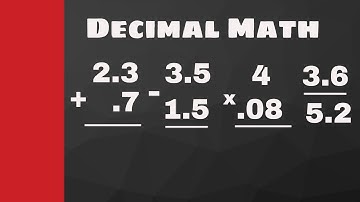 How to Add-Subtract-Multiply-Divide Decimals