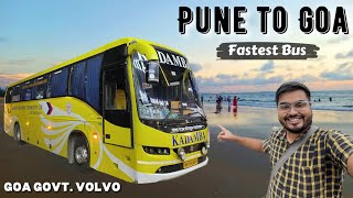 Pune to Goa LUXURY Bus Journey | GOA Govt. VOLVO Bus (Kadamba) | FASTEST 😍😍