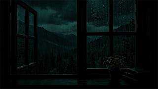 Soft Night Rain in Outside the Window Bedroom | Calm Atmosphere Relax for Sleeping