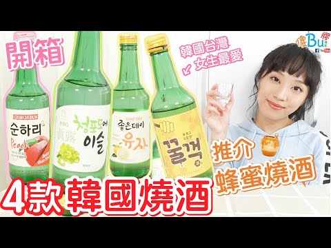 【開箱】4款韓國燒酒 ????水果味????蜂蜜燒酒 真露美好的日子初飲初樂像最初那樣寶海 Korean soju Review