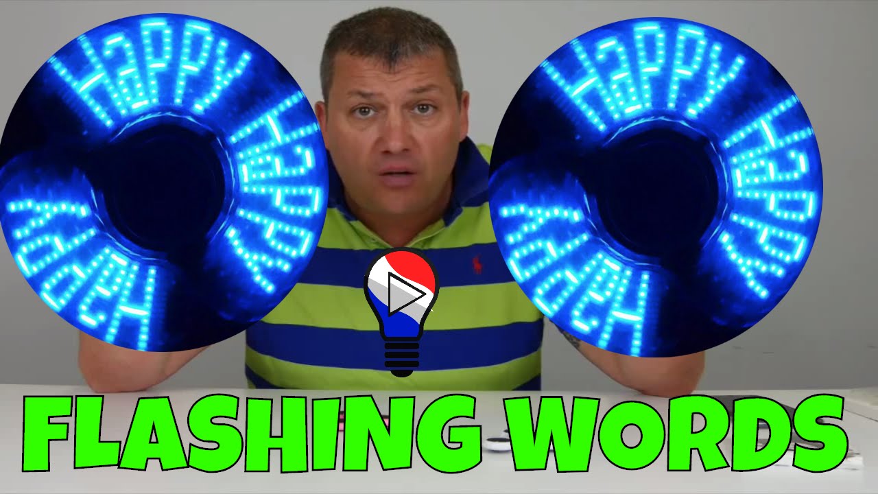 Hand fidget Spinner Flashing Words LED Test Review Francais