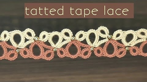 Tat beautiful tape lace: shuttle tatting tutorial @threadpower4444
