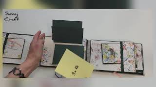 ALBUM wiosenny - rozbudowany trifold folio - idealny pomysł na prezent dla kobiety🩷