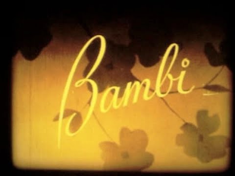 Titoli iniziali in italiano di "Bambi" di W. Disney (rara copia in