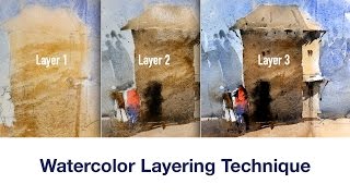 Beginner Watercolor tips and technique to get familiar with layering process
