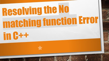 Resolving the No matching function Error in C++