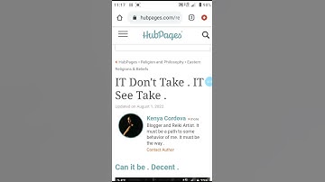 Hubpages Article - It Don