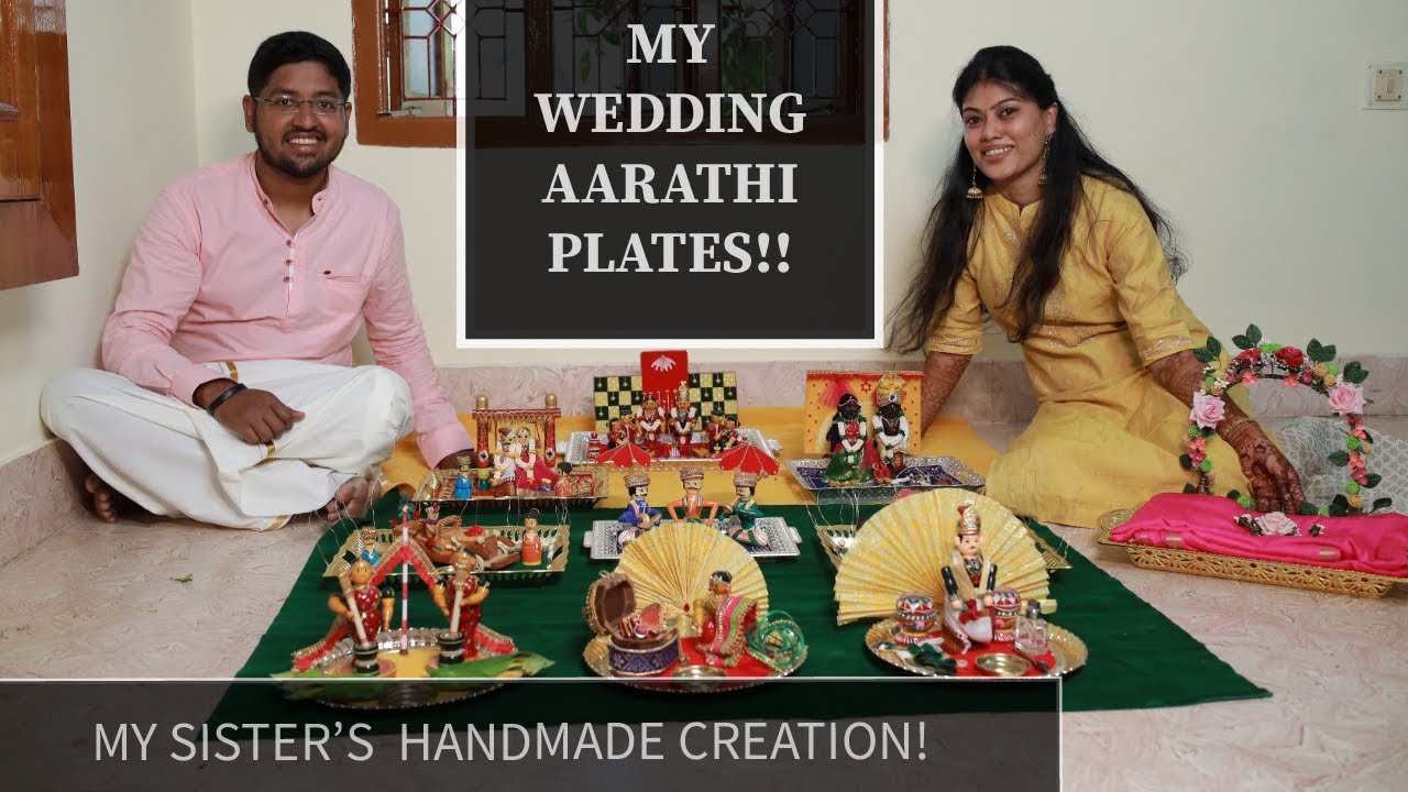 AARATHI PLATES DESIGNED FOR MY WEDDING AARATHI PLATE DECORATION MY