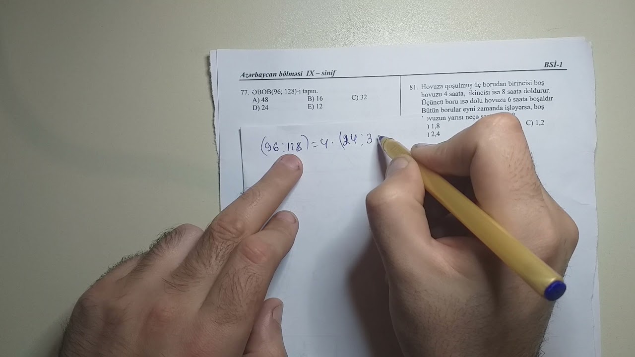 Sınaq-1.Sinif 9.Riyaziyyat.İzahlı həllər.Turqut Heyderli