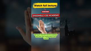 Why Did US and Iran Choose Islamabad? | CSS Current Affairs #shorts