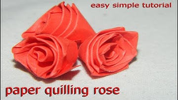 How to make paper quilling rose / Diy paper quilling rose tutorial
