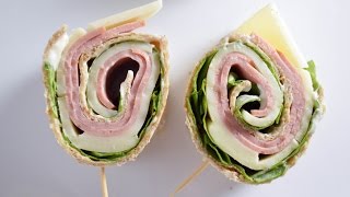 Ham & cheese pinwheel sandwich