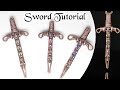 Wire wrapped sword tutorial channelweave setting diy jewelry
