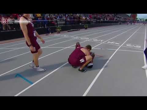 Infinite Tucker Does Crazy Superman Dive To Win The Gold!  Mens 400m Hurdle