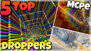 TOP 5 BEST DROPPERS for MCPE, BEDROCK and WINDOWS 10 EDITION!!! |MTCPlayz Minecraft screenshot 1