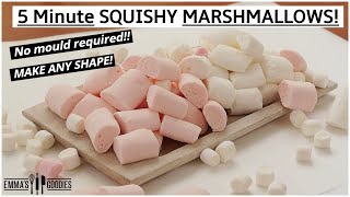 5 Minute HOMEMADE MARSHMALLOWS ! Squishy & Satisfying Marshmallow recipe | EASY