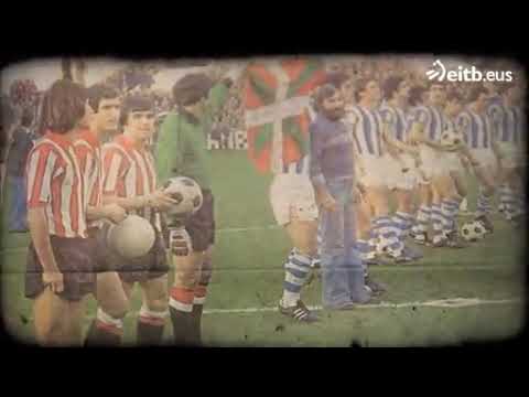 La Ikurriña en Atotxa en 1976 (Derbi Real Sociedad vs Athletic)