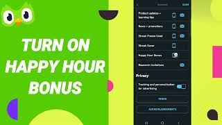 How To Turn On Happy Hour Bonus On Duolingo App screenshot 2