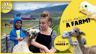 Kylee Makes It to a Farm! | Visit Farm Animals, Learn How to Make Maple Syrup, Experience Fiber Art!