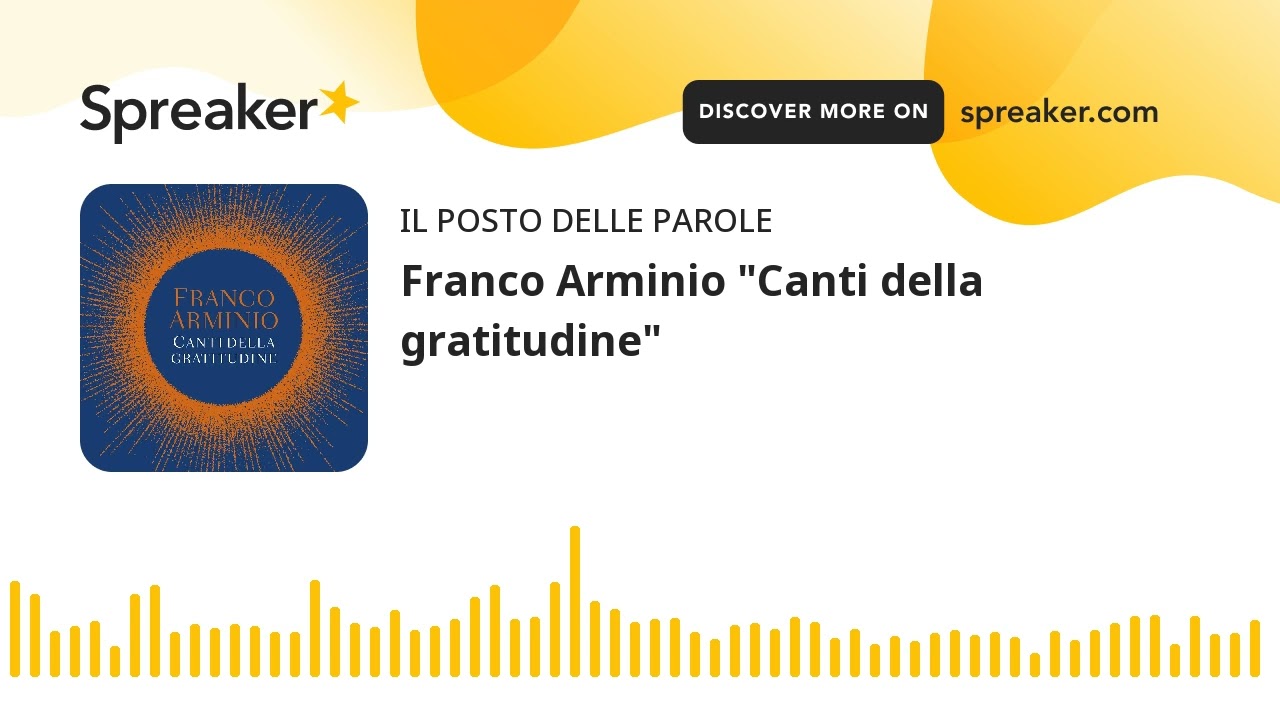 Franco Arminio Canti della gratitudine 