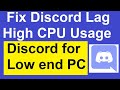 Discord lagging while in game | Discord Lag fix | How to optimize discord for low end pc