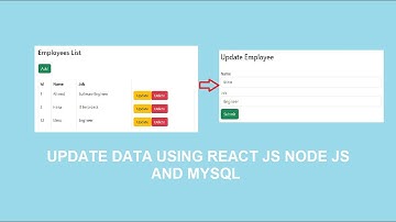 Update Data In React JS, Node JS, AND MySQL
