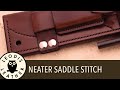 Quick Tip: Neatening up Your Saddle Stitch