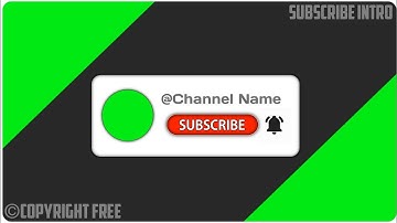 Subscribe & Bell button Intro Green Screen | Copyright Free | My tips Tricks
