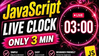Real Time Live Clock Using HTML CSS JavaScript.