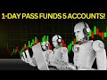 One Day Pass Funds 5 Evaluation Accounts W/ Trade Copier