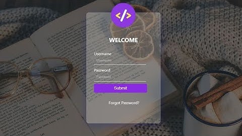 How to create Transparent Login Form with HTML and CSS | Glass Morphism design | glass morphism css