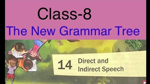 Direct and Indirect Speech/ The New grammar Tree/Class-8 / Answers and Question