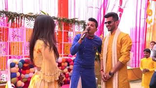 Bride And Groom Game | Praise The Partner | Wedding Game | Mehandi Ceremony | Anchor Girish Sharma Bride And Groom Game | Praise The Partner | Wedding Game | Mehandi Ceremony | Anchor Girish Sharma