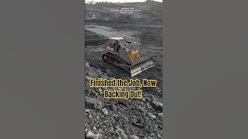 Bulldozer D85E Backs Out After Finishing Roadwork | Mining in Action! #shorts #coalmines