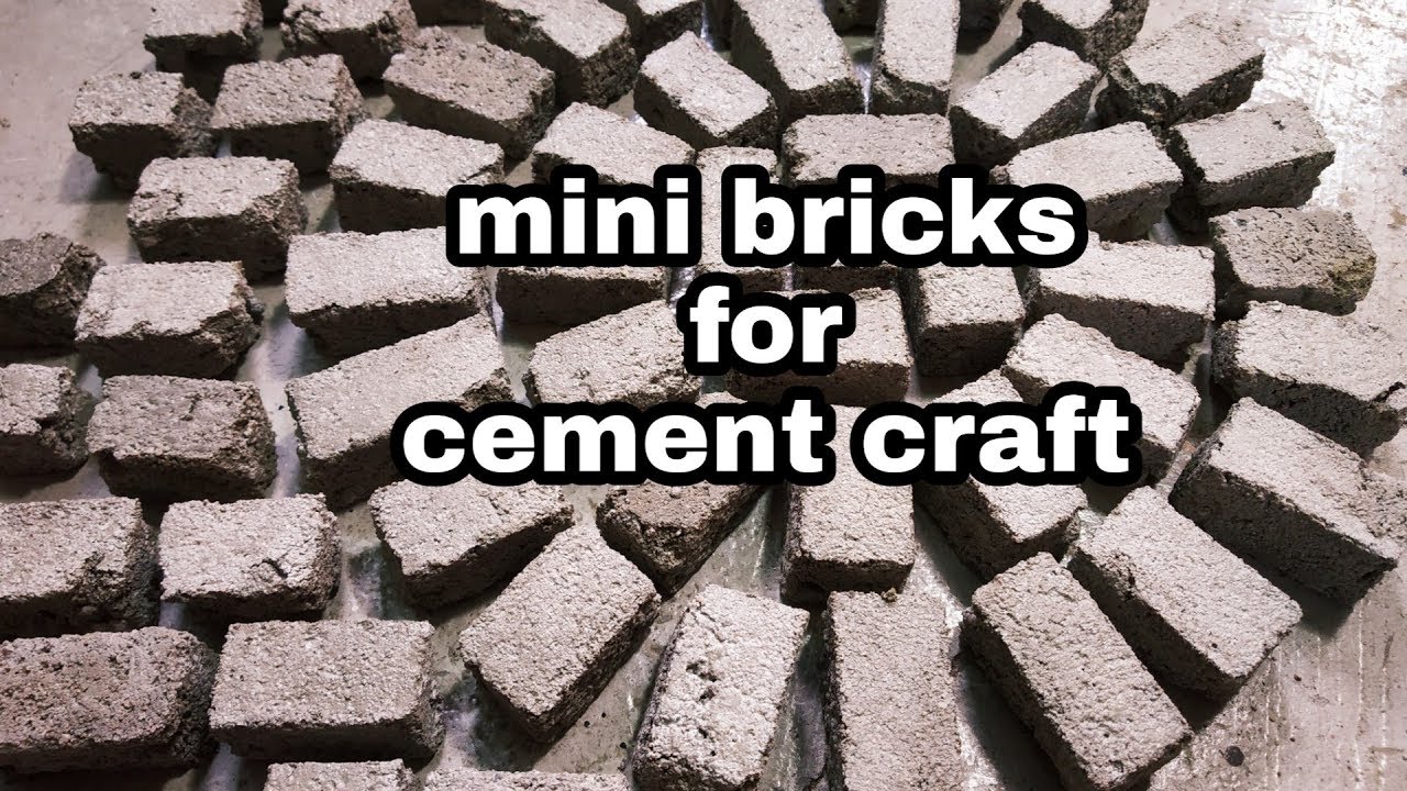 How to make mini bricks for cement craft ideas - YouTube