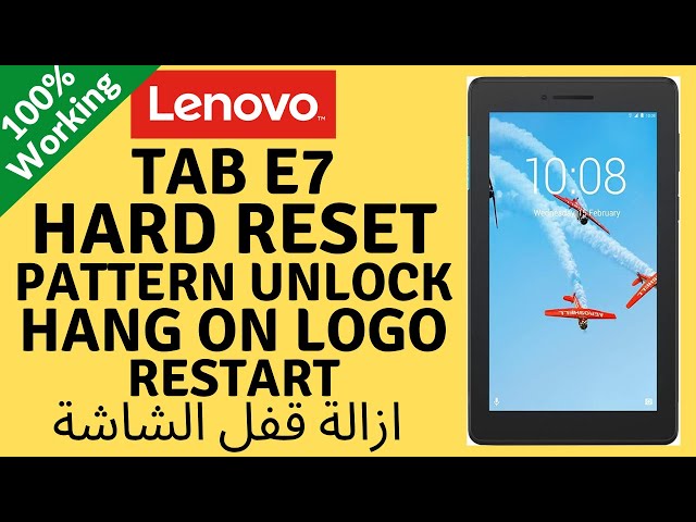 LENOVO TAB E7 TB-7104 HARD RESET, PATTERN UNLOCK, FORGOTTEN PASSWORD RESET _ 100%