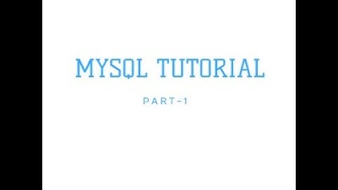 MYSQL TUTORIAL( PART-1) - How To Create The Database And Table in cmd