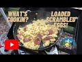 What&#39;s Cookin? Loaded Scrambled Eggs! | Hearty Camp Breakfast Kids Will Love | Campsite Cooking