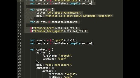 Handlebars JavaScript Templates in 8 minutes