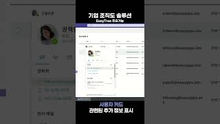 Microsoft365 연동 조직도 팀즈 친화적 EasyTree #조직도솔루션 #shorts