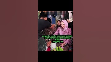Momen pengantin cewek tersenyum bahagia  akhir nya menemukan jodoh #wedding #menikah#shortvideo#fyp