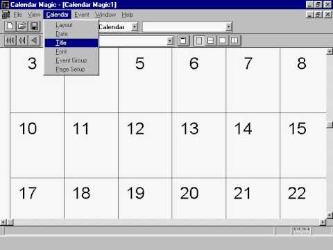 1995 Software Intro Clip Calendar Maker Youtube