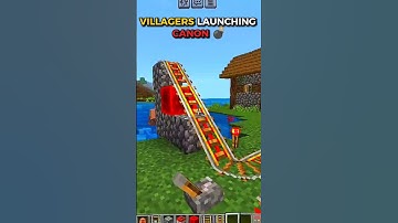 Villagers Launching Canon 💥 #minecraft #shorts
