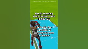 Day 30 of making builds invisible until I hit 50k subs #fortnite
